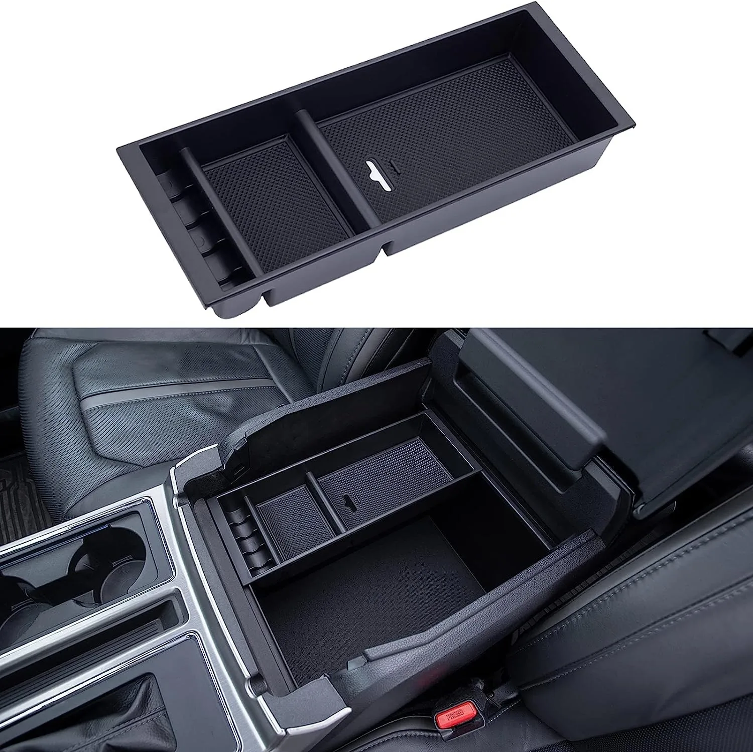 Compatible with Ford 2015-2020 F150, 2017-2022 F250 F350 F450, 2018-2024 Expedition Center Console Organizer Tray Pallet Storage