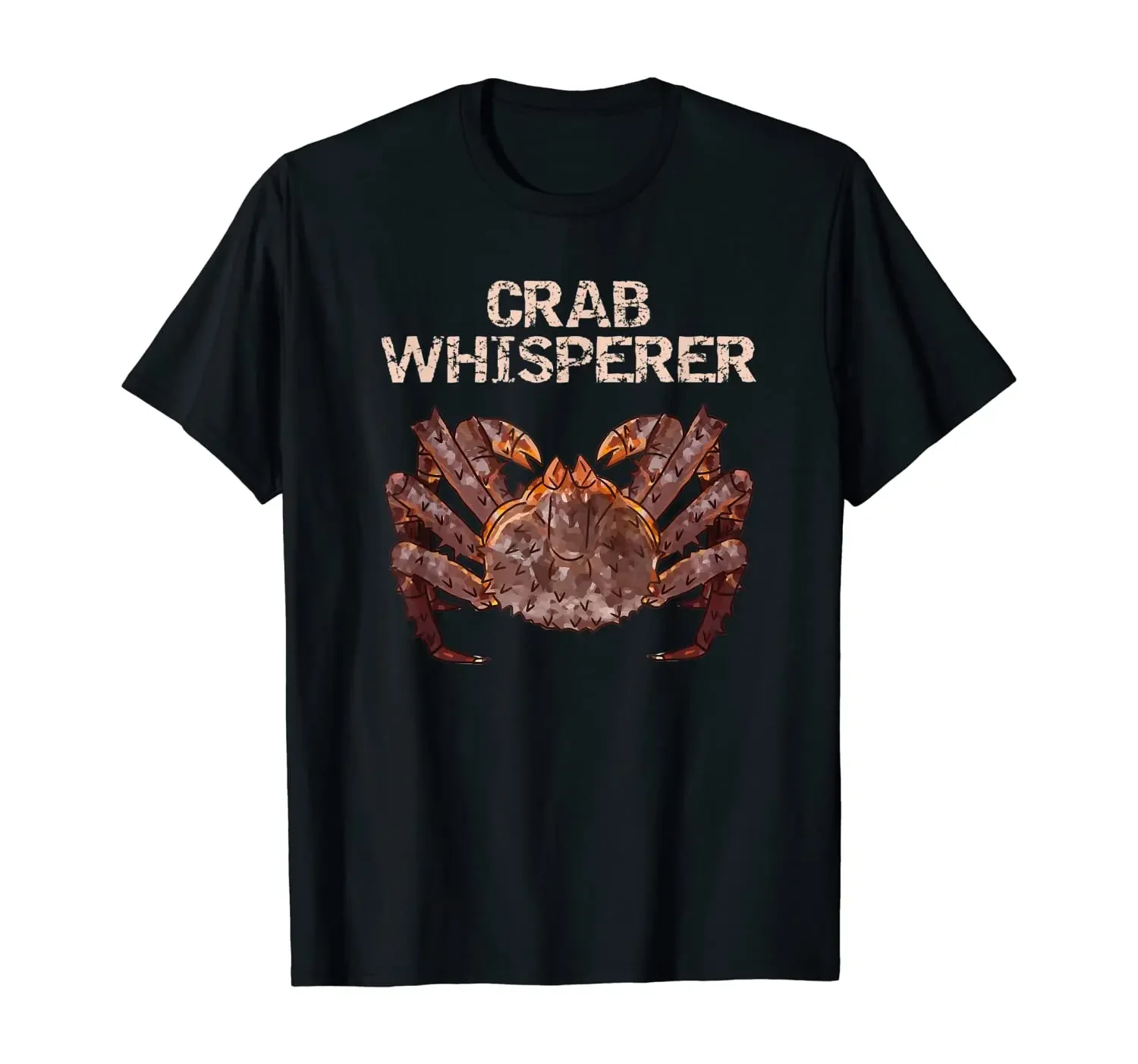 Crab  100% Cotton Short Sleeve O-Neck Casual T-shirt Loose Top Size S-5XL Whisperer Deep Sea Seafood Alaskan King Crab T Shirt.