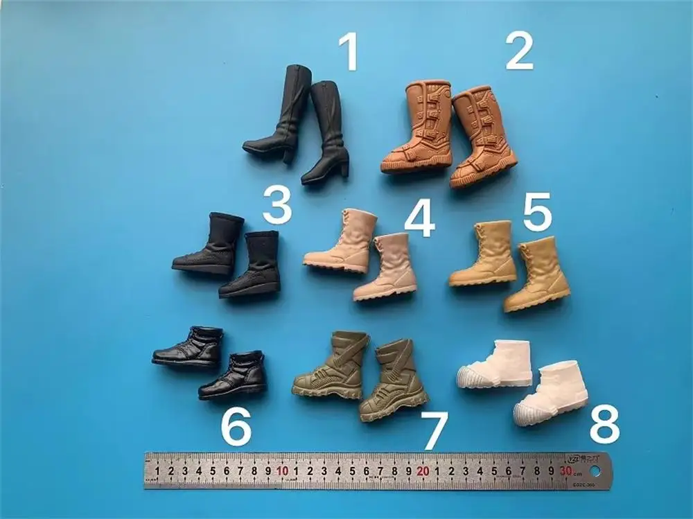 

1/6th Fashion Modern Soldier Doll Shoe Boots PVC Material Not Real Accessories For 12" Doll Figure Collect DIY