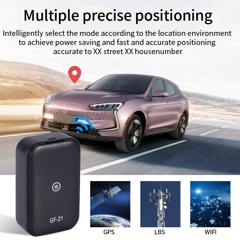 GF21 GPS Tracker Precise Positioning Mini CarTracker Universal Bike GPS Tracker for the Elderly Children