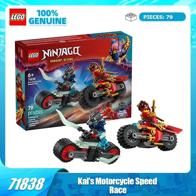 

Строительные блоки LEGO Phantom Ninja 71838, скоростной костюм мотоцикла Kai для мальчиков, детская игрушка, Рождественский подарок