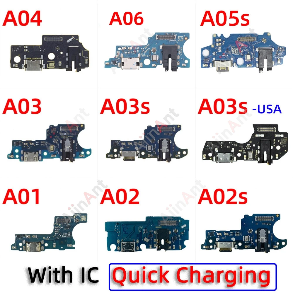 Dock USB Charger Board Port Connector Charging Flex Cable For Samsung Galaxy A01 A02 A03 A04 A05 A06 A02s A03s A037U US EU 4G 5G