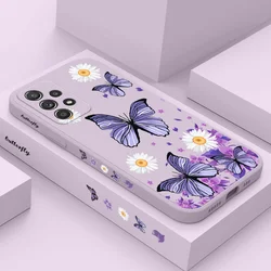 Purple Butterflies Case For Samsung A56 A54 A36 A34 A26 A24 A17 A16 A14 A73 A53 A33 A13 A72 A52 A32 A15 A25 A35 A22 A07 A06