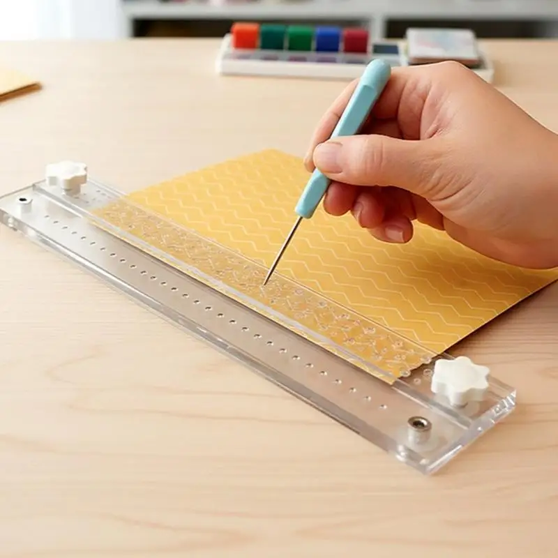 r53c-clear-acrylic-bookbinding-hole-puncher-with-positioning-guide-for-stitching