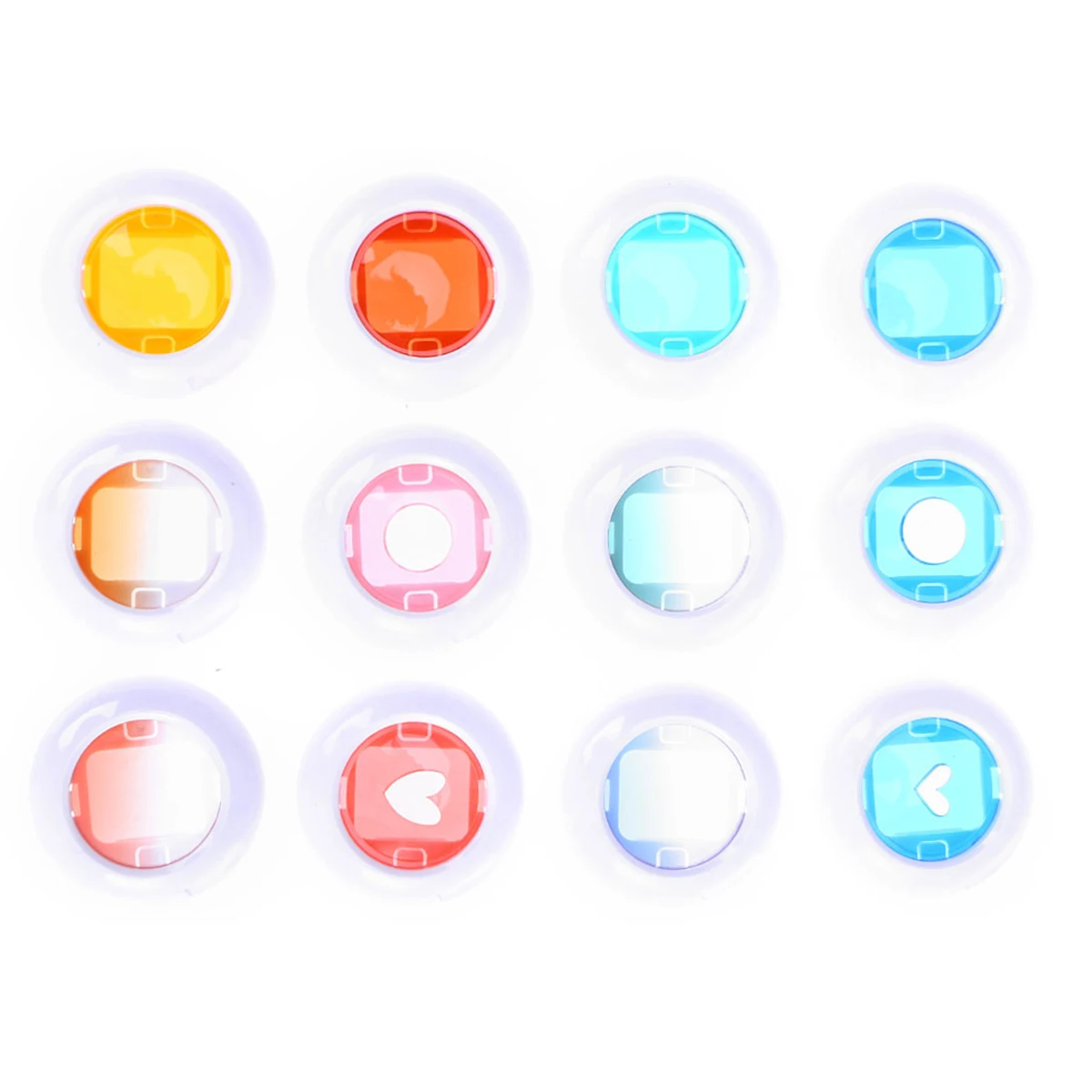 

12pcs Gel Filters High Transmission Color Correction for Photography Film Square Strobe Flash Lighting Effects