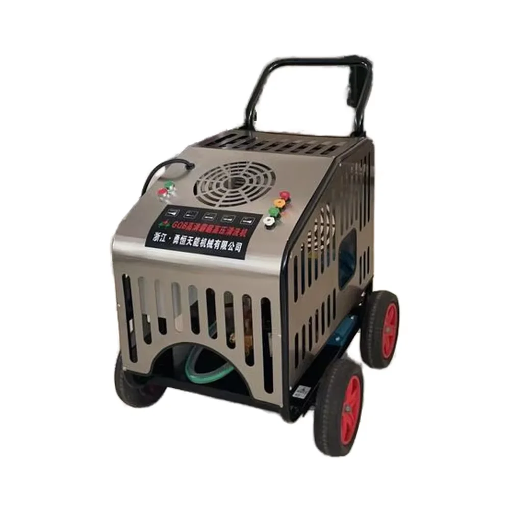 

Electric 4-Wheel 380V Cold Water High Pressure Cleaner 380 Bar 15kw Triplex Pump Mobile Design Car Wash Shop