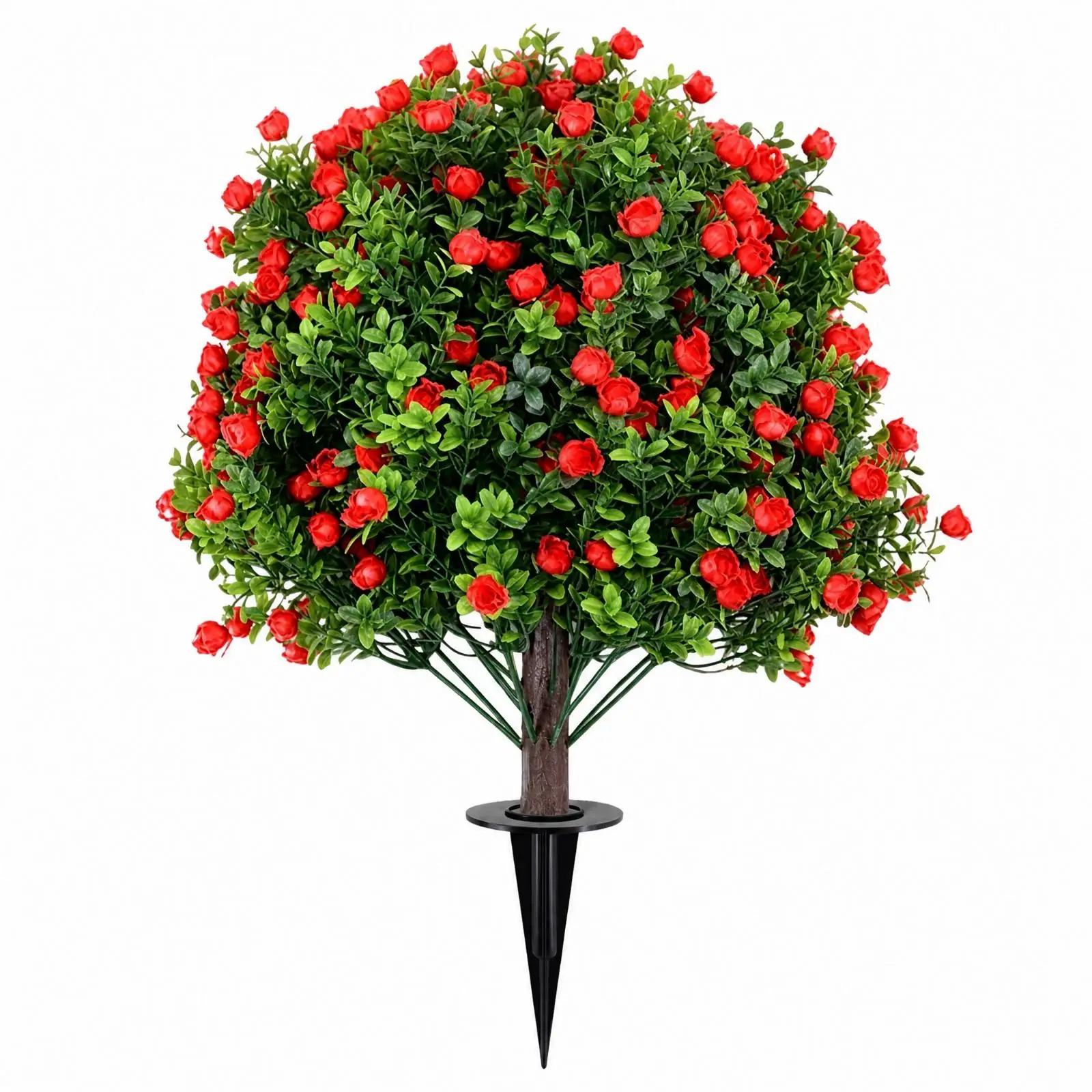 60cm Artificial Topiary Tree No Watering Needed Artificial Topiary with Ground Stake Decorative Plant Realistic Fake Greenery