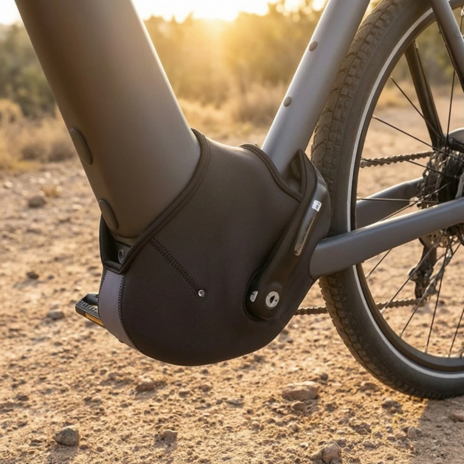 Electric Bicycle Motor Cover Waterproof Electric Bike Motor Sleeve Safeguarding Cover Scratch-Resistant Guard Tailored Fit