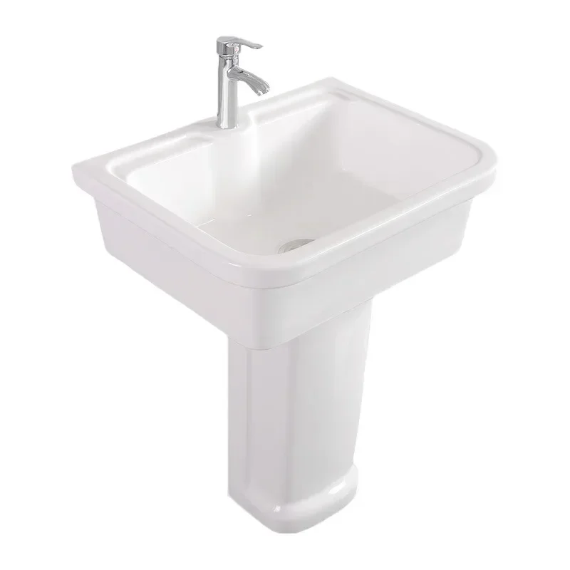 sink, bathroom, laundry basin, courtyard column, ceramic laundry sink.