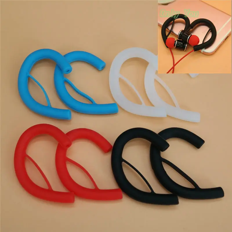 Aipinchun 2Pair Silicone Ear Hook Clip Clamp Holder EarHook Ear Loop For Diameter 1.5mm-2.0mm Round Wire Line Earphone Headphone