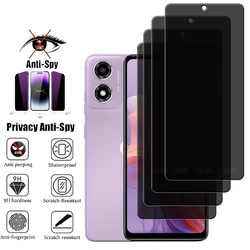 4Pcs For Motorola Moto E14 Glass Moto E14 Screen Protector Cover Protective 9H HD Anti-Spy Privacy Tempered Glass Moto E14 E 14