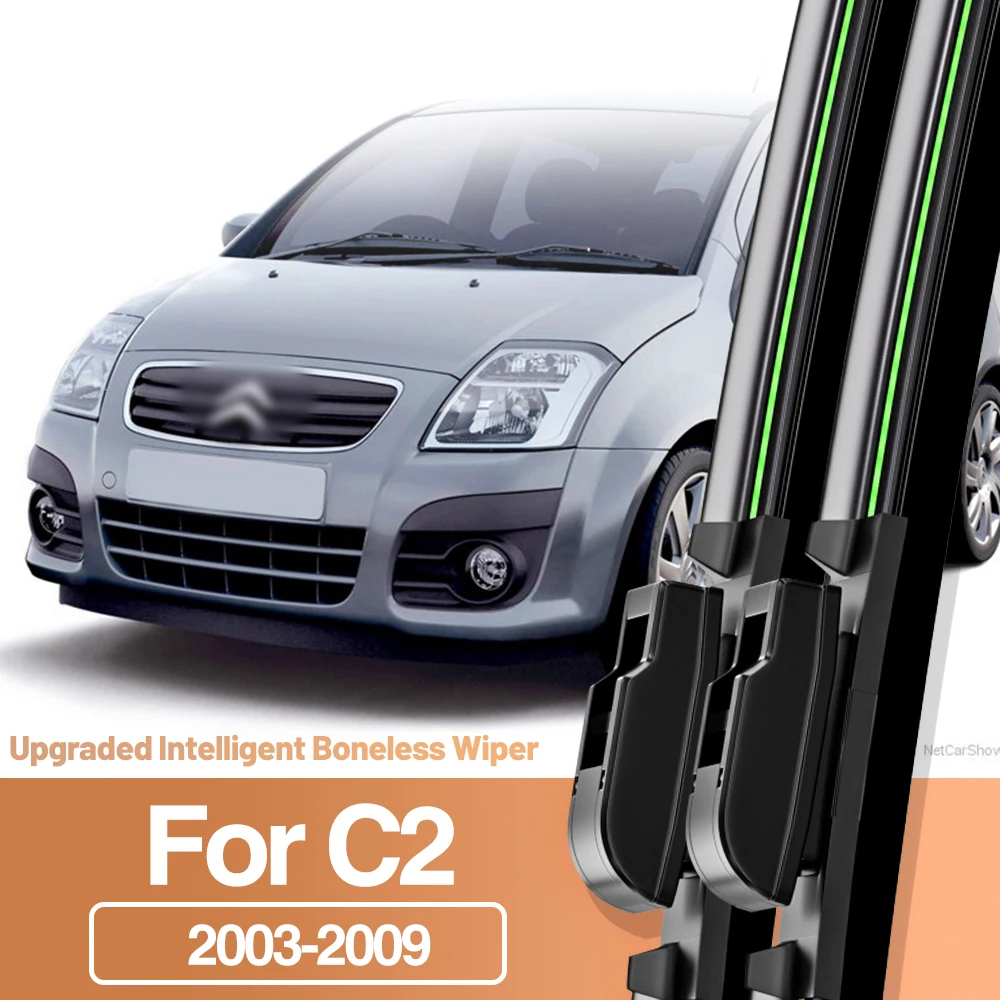 

2pcs For Citroen C2 2003-2009 Front Windshield Wiper Blades Windscreen Window Accessories 2004 2005 2006 2007 2008