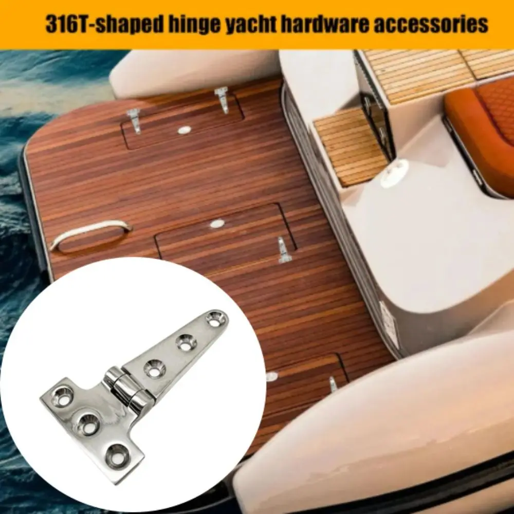 316 Stainless Steel Marine Grade T Hinges No Noise Easy Mounting Boat Hinges With Screws Heavy Duty Tee Hinges Garden Gate