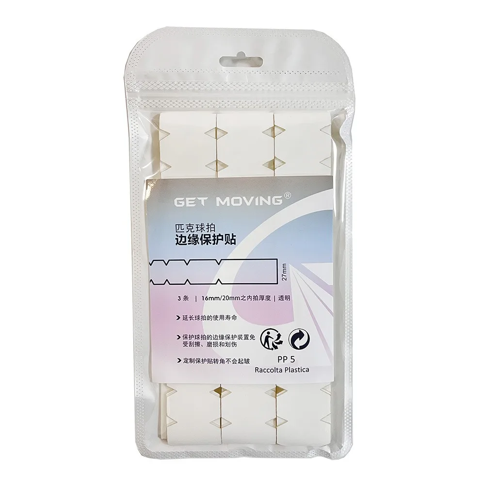 

Universal Pickleball Racket Edge Sticker Scratch-proof Clear Paddle Head Edge Tape Anti-fall Shock Absorption