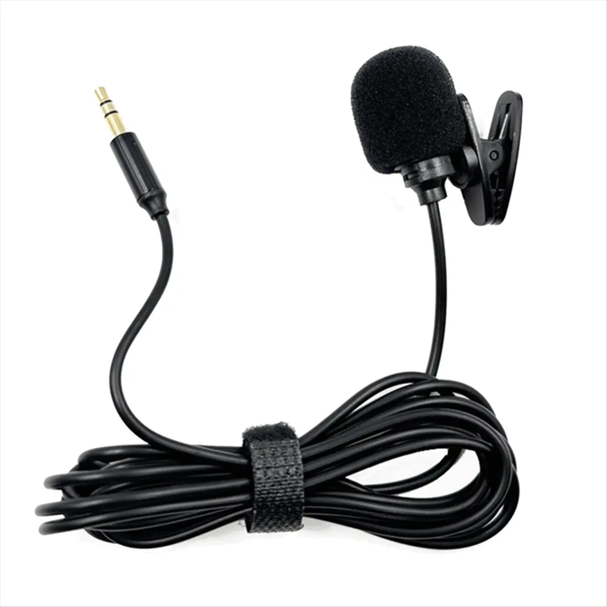 Fits for Lavalier Microphone Mic Stereo Audio Mini Wired Mic 3.5mm Plug for Sound Card Camera PC Desktop Computer 1.5 Meter
