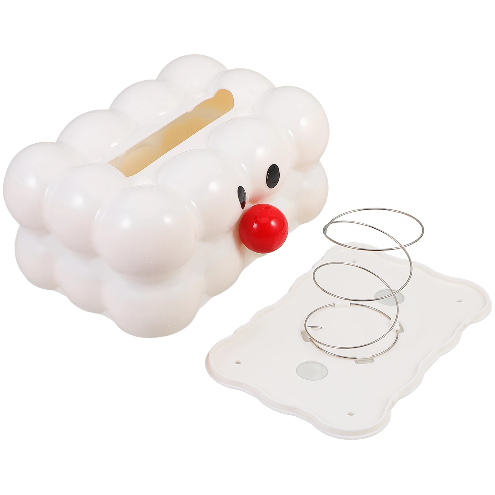 

Red Nose Tissue Box Holder Desktop Napkin Container Cute Car Home Decorative Dispenser Large Capacity Portable