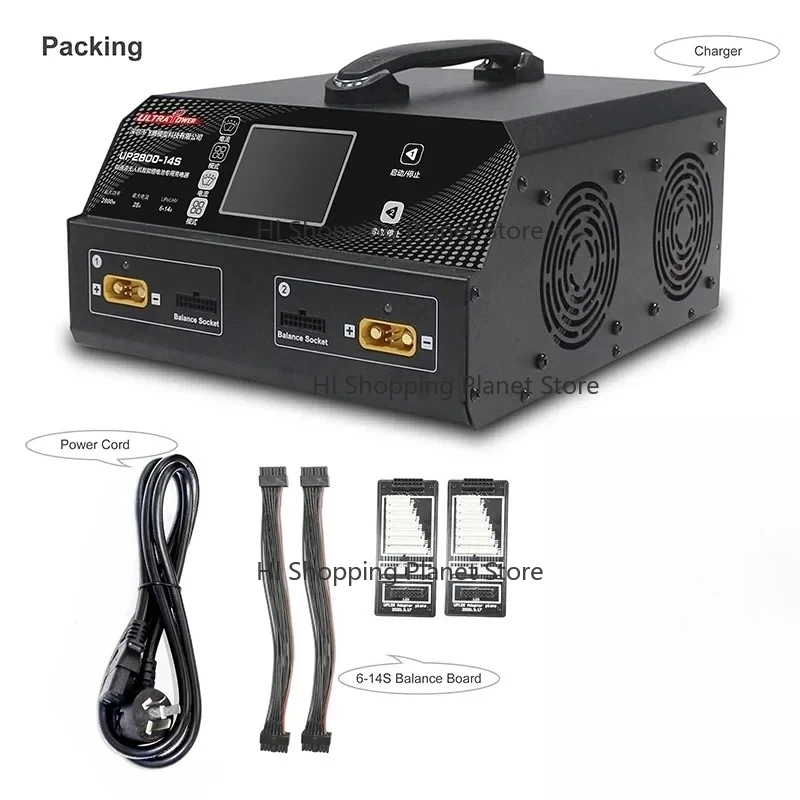 

Ultra Power 2800W UP2800 AC 220V 6S-14S Lipo/LiHV/Intelligent Battery Balance Charger for