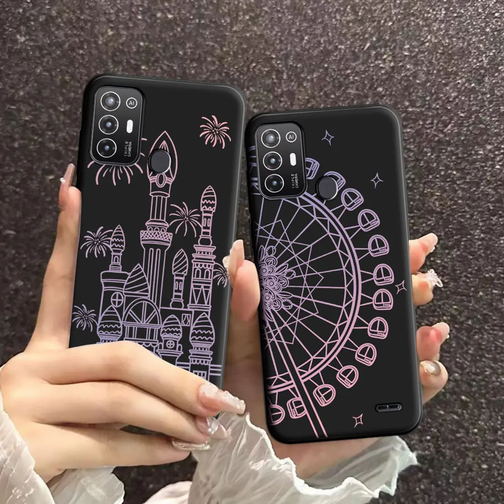 For ZTE Blade A52 Lite a52 Case Natural Soft Silicone Beauty Floral TPU Phone Case For ZTE Blade A53 Pro Back Cover Protector