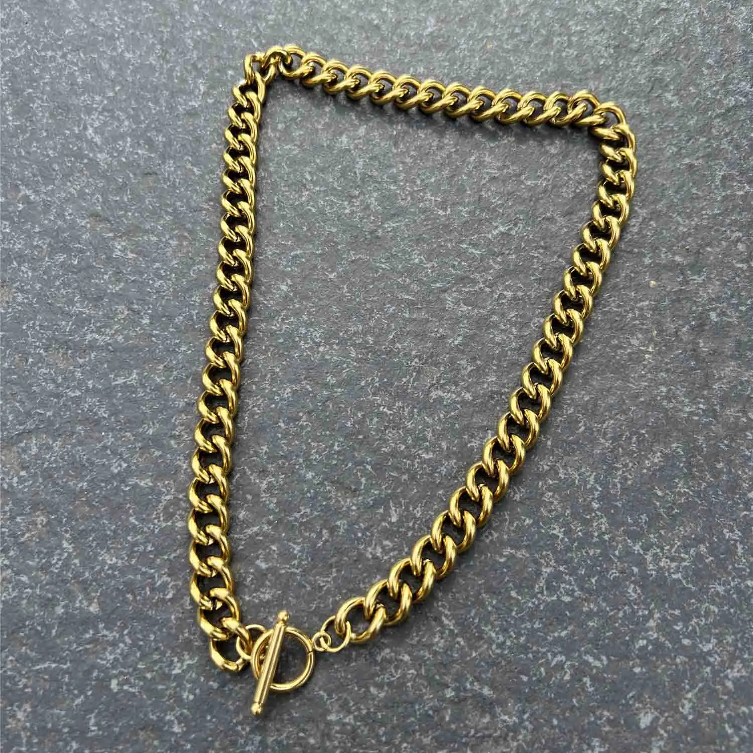 Naszyjnik ze stali nierdzewnej OT Toggle Clasp Thick Link Chain Dla Mężczyzn Kobiet Hip Hop Chunky Choker Naszyjnik Męska Biżuteria Prezent