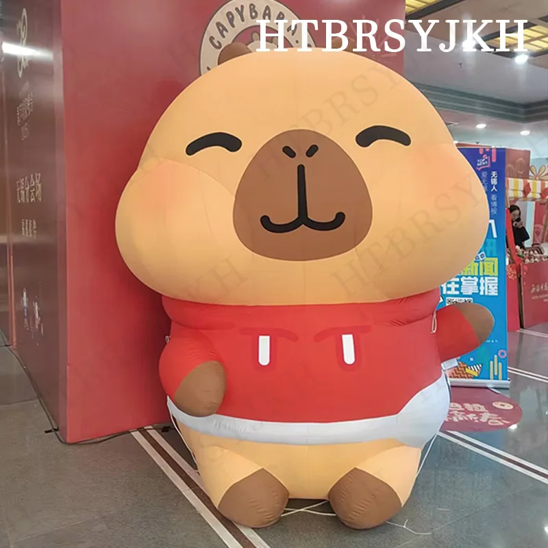Giant Inflatable Capybara Model With Blowers Outdoor Square Shopping Mall Commercial Event Decoration Display Props