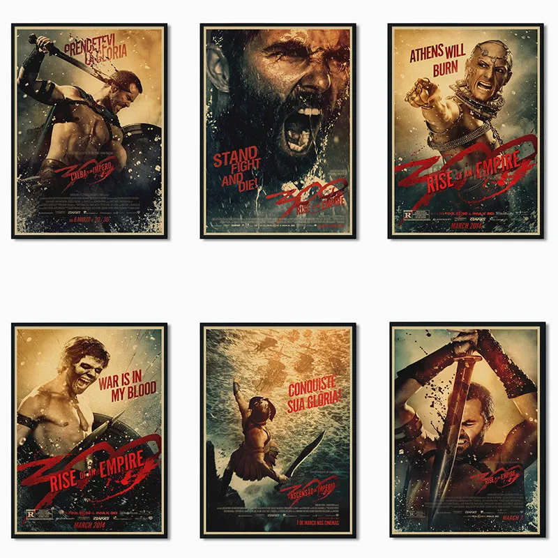 300 Classic Movie Kraft Paper Poster Bar Cafe Living Room Dining room Wall Decorative Paintings