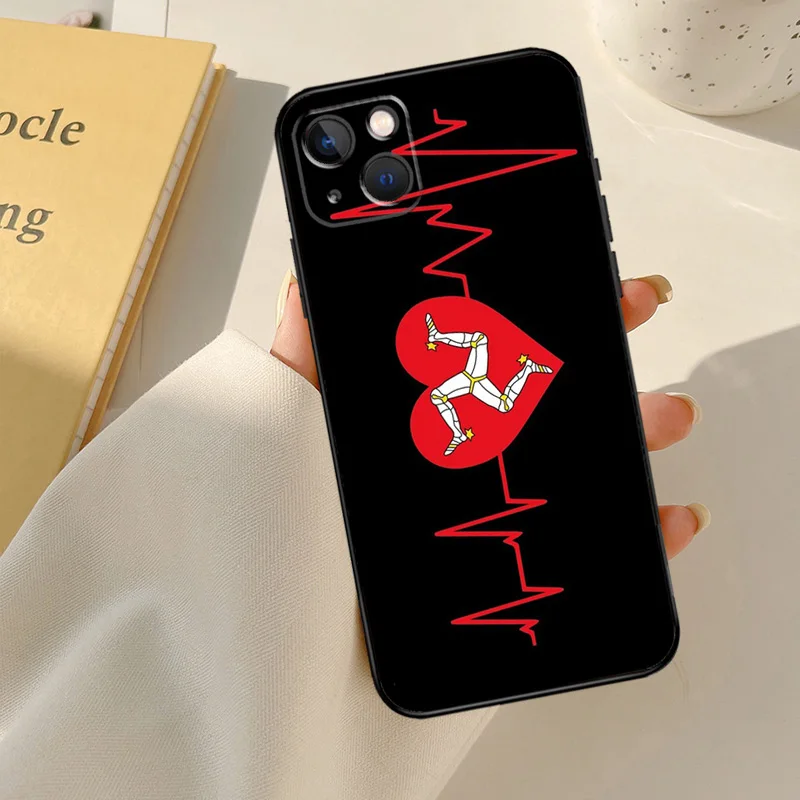 Isle of Man Coat of Arms Phone Case For iPhone 12 11 13 14 15 16 Pro Max Plus X XR XS Max 12 13 Mini Cover