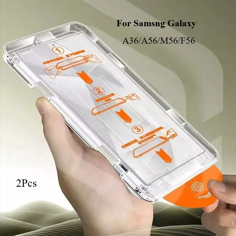 

2Pcs Premium Tempered Glass For Samsung Galaxy A36 A56 M56 F56 Easy Installation Screen Protector For Galaxy M56 F56 A56 Glass