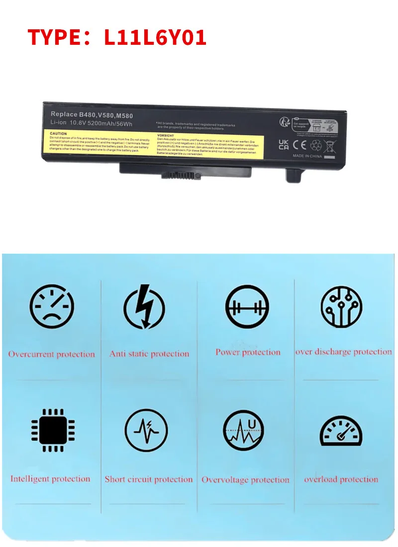 Laptop Battery For Lenovo V480 V480c V480s V490u V580 V580c B480 B485 B490 B580 B585 B590 B4400