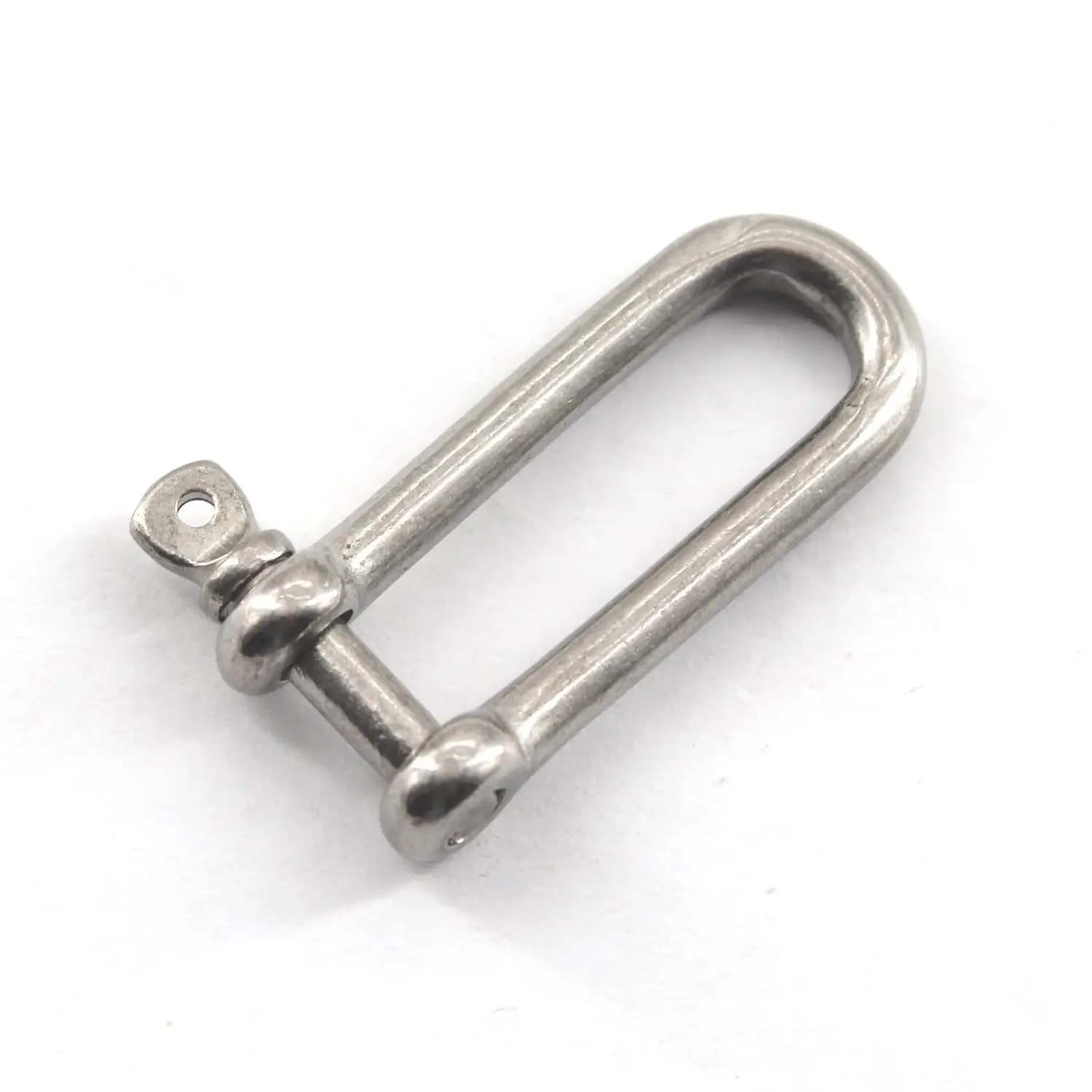 1 PCS 304 Stainless Steel Long D Shackle Load Clamp for Chains Wirerope Lifting Paracord Outdoor Camping Survival Rope