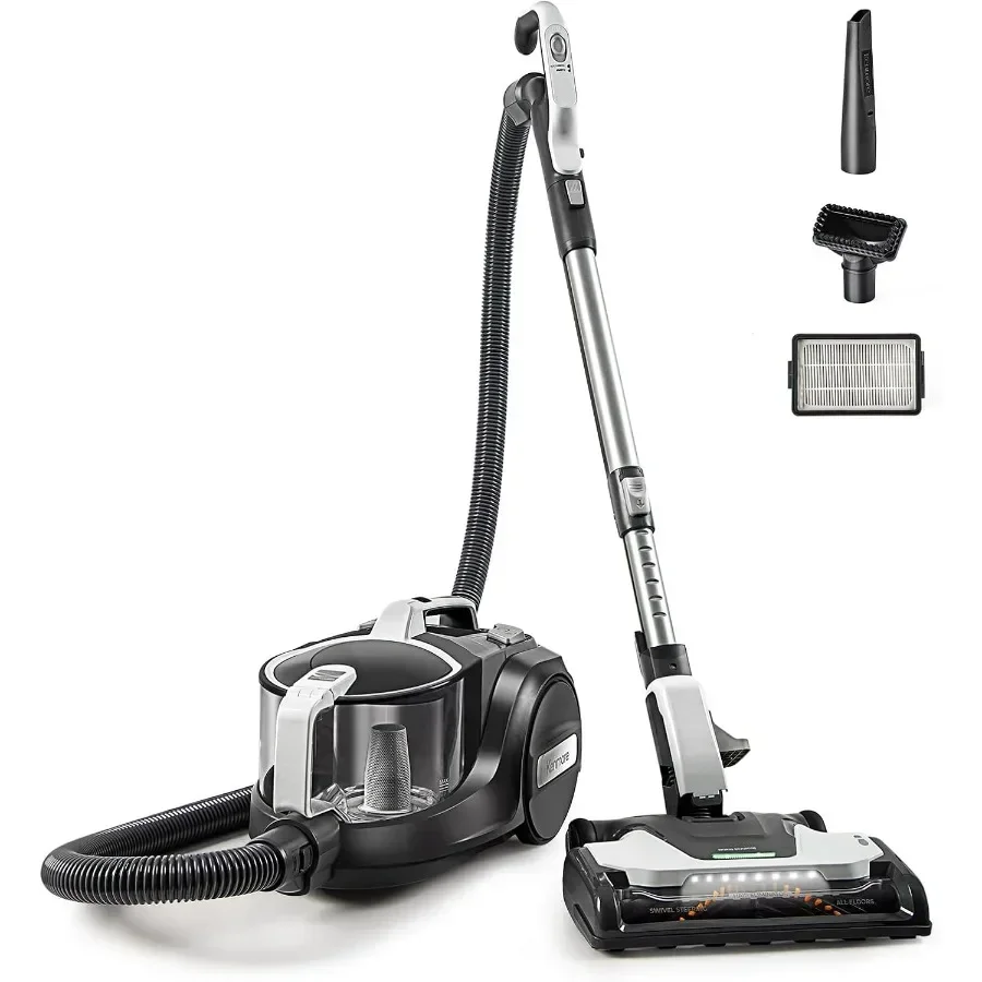 DC5070.01 Upgrade 500 Series Bagless Canister Vacuum with Hair Eliminator Brushroll 2-Motor Cyclonic Technology HEPA Filtration