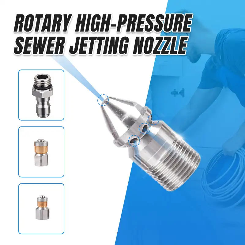 

3/8or1/4 Inch Interface Stainless Steel High Pressure Rotary Cleaning Nozzle Sewer Drain Tube Cleaning Nozzle Hose Nozzle