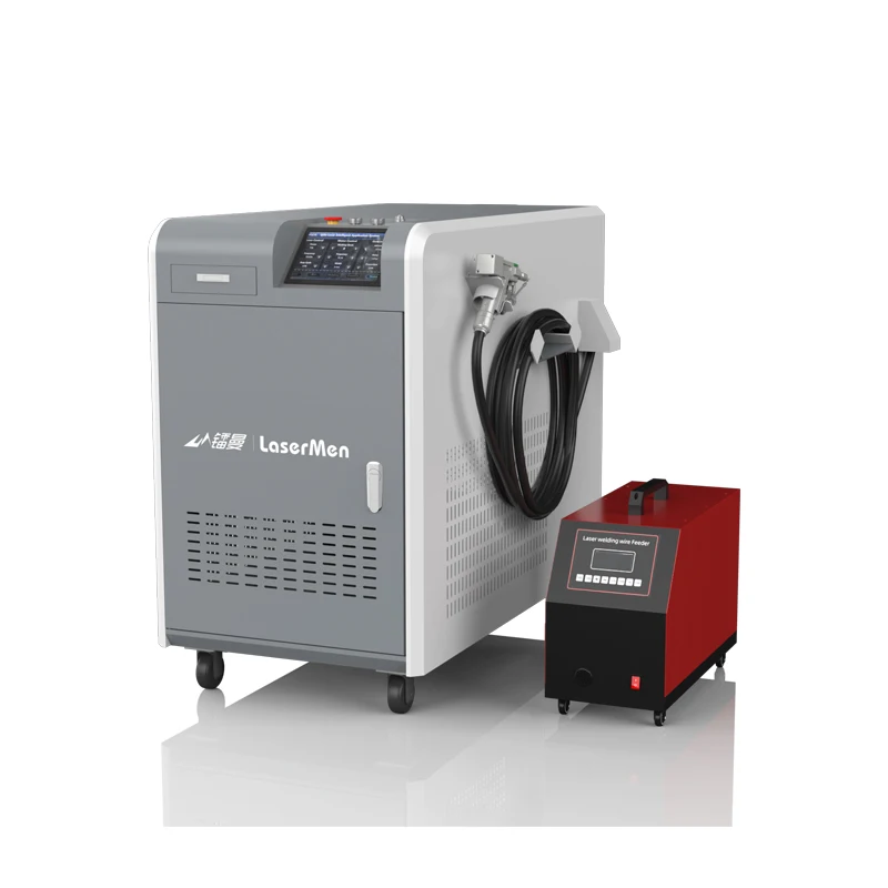 

LM-2000 Double Wobble 5 in 1 Handheld metal fiber las er welding machine with auto wire system 1500w 2000w for Steel Welding