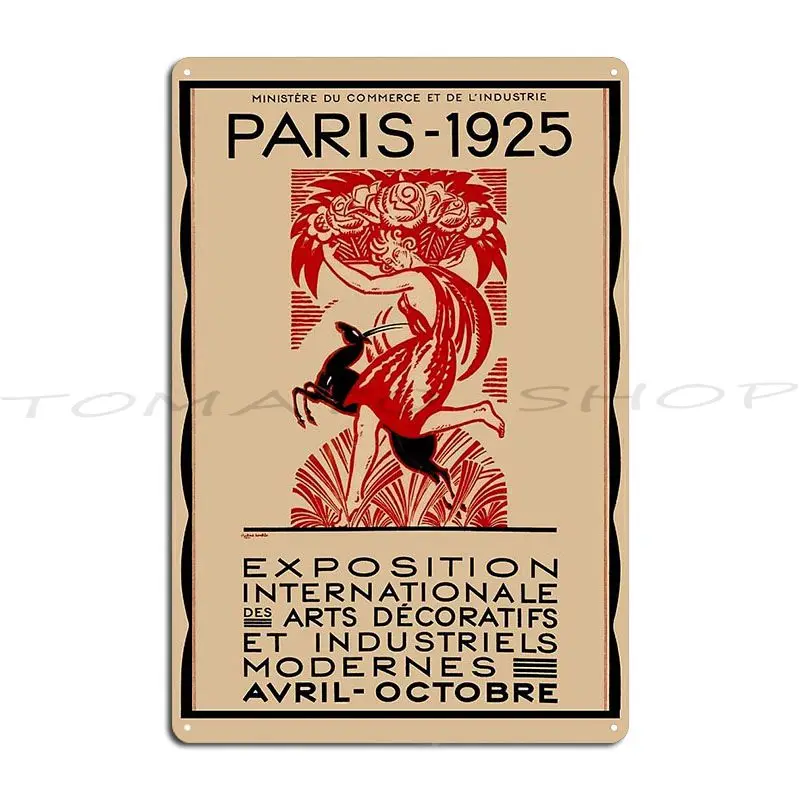 Vintage 1925 International Metal Plaque Wall Mural Vintage Create Kitchen Character Tin Sign Poster