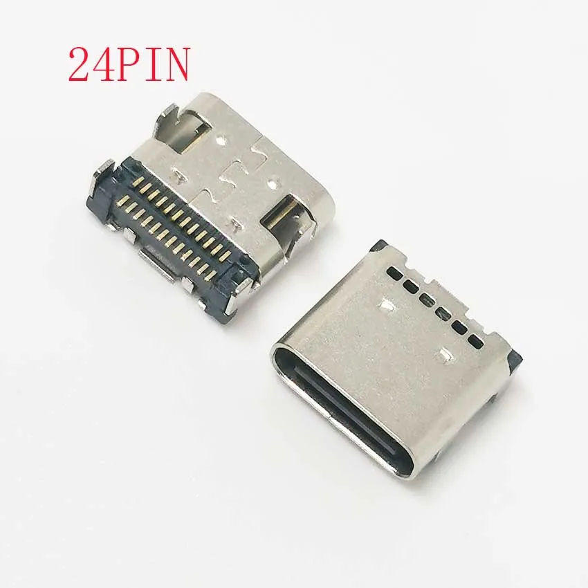 2-6pcs Type C Micro 24Pin USB 3.1 Double row on board Female Port Jack Tail Sockect Plug For phone PD fast charge data connector