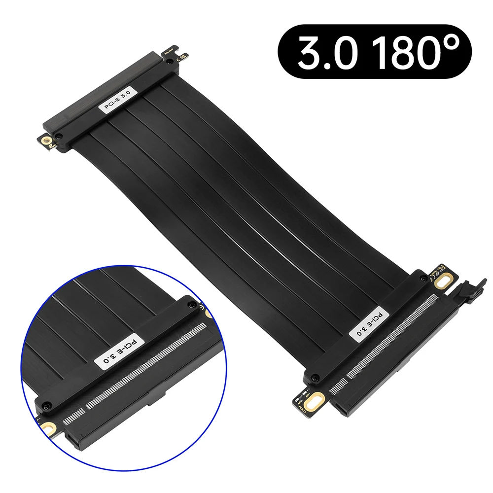 Cable de extensión de tarjeta gráfica DC12V/5A PCI-E Cable adaptador 16X Cable de transmisión de alta velocidad PCI-E3.0 PCI-E4.0 90/180 grados