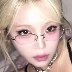 Small Metal Oval Retro Small Frame Glasses Women's Anti Blue Light Glasses 2024 Retro Fashion Y2K Style Eyeglasses Frame