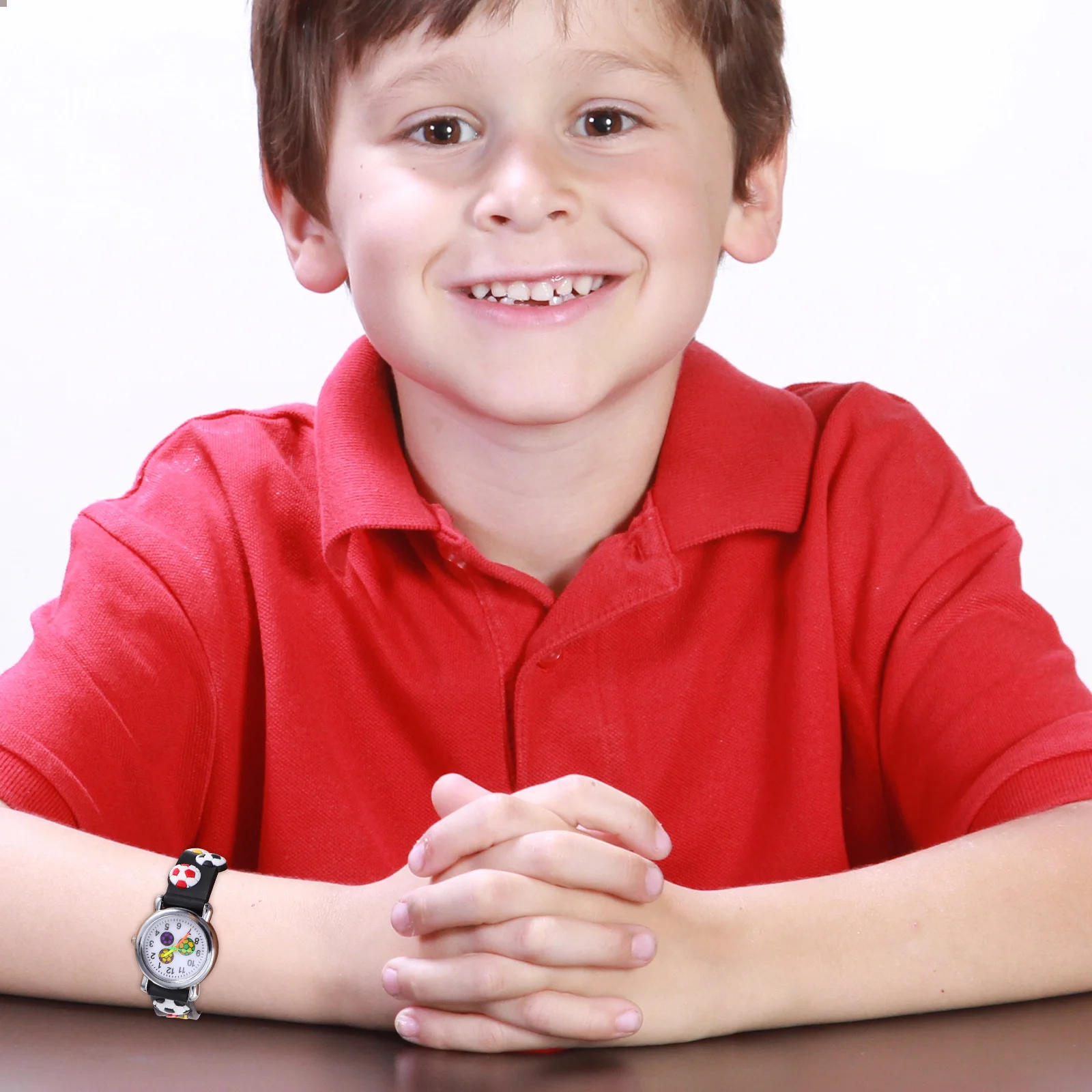 1 шт., часы с рисунком футбола, детские наручные часы для студентов, мальчиков и девочек, прочный, удобный подарок, детские часы