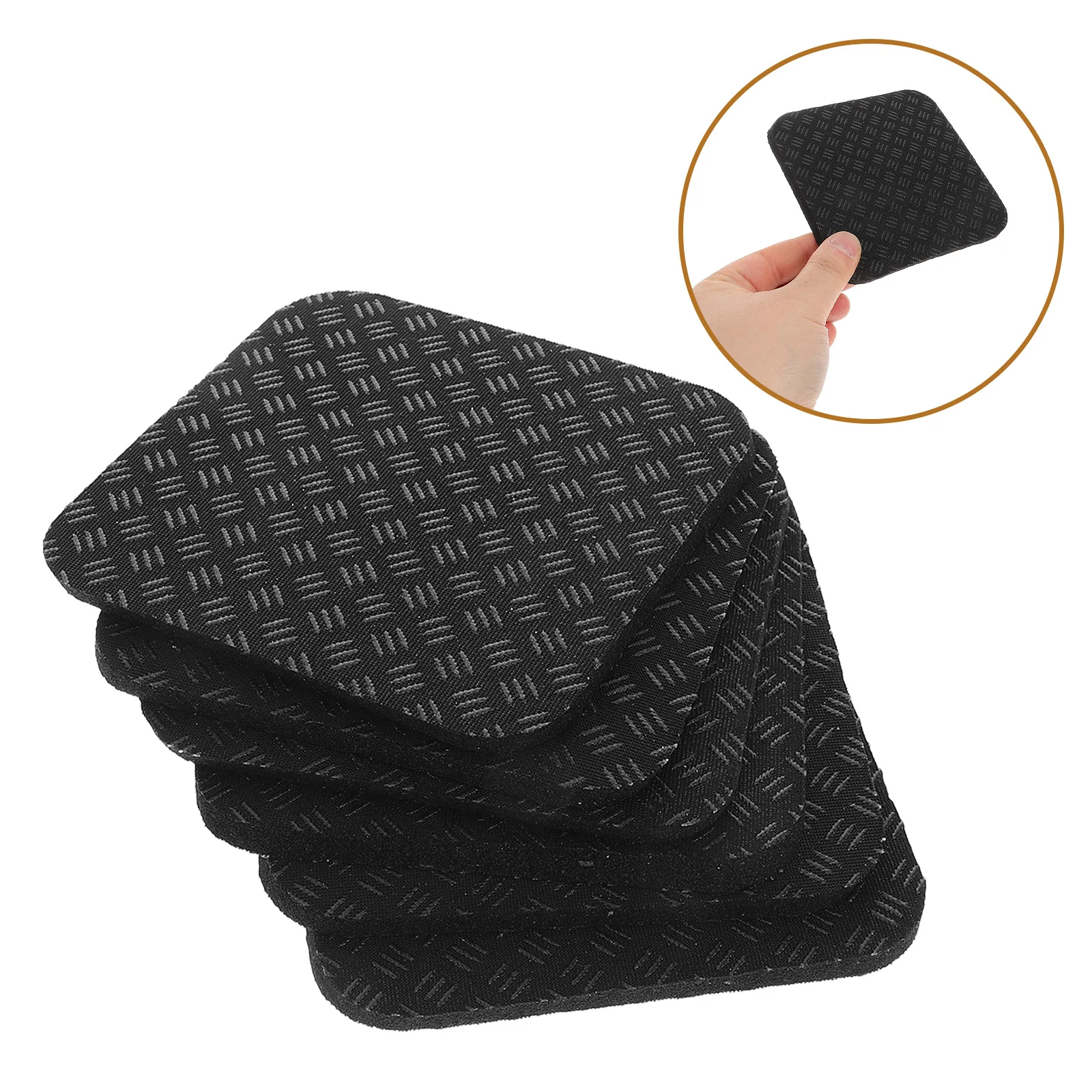 

6pcs Treadmill Mat High Density Silicone Double-Sided Non-Slip Shock Absorbing Exercise Equipment Pad Floor Protection Noise