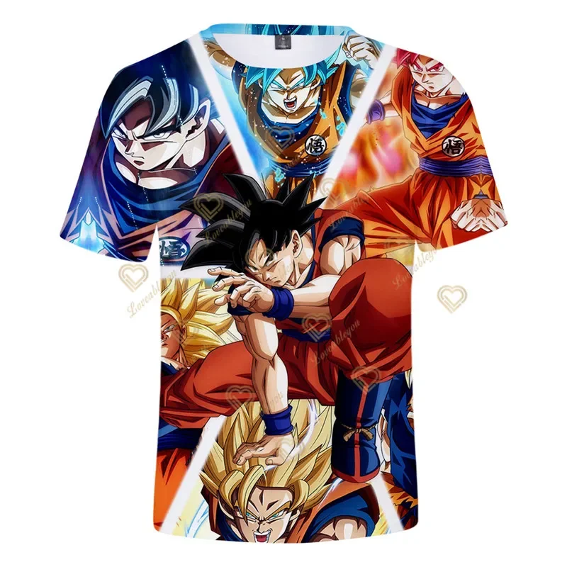 Dziecięca koszulka Dragon Ball Z Dzieci dla dziewczynki Chłopiec Dziewczynki Dzieci Nadruk 3D Koszulki Dziecko Topy Odzież Goku TShirt Ubrania