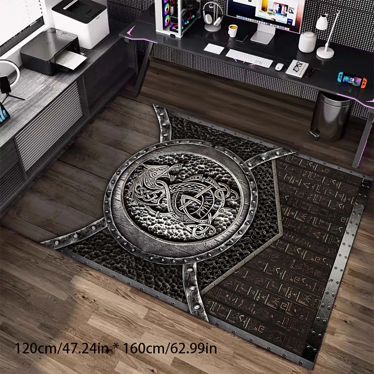 

Viking Carpet Area Wolf Carpet Halloween Decoration Kicthen Mat Child Pet Playmat Doormat Bathmat Carpets for Living Room