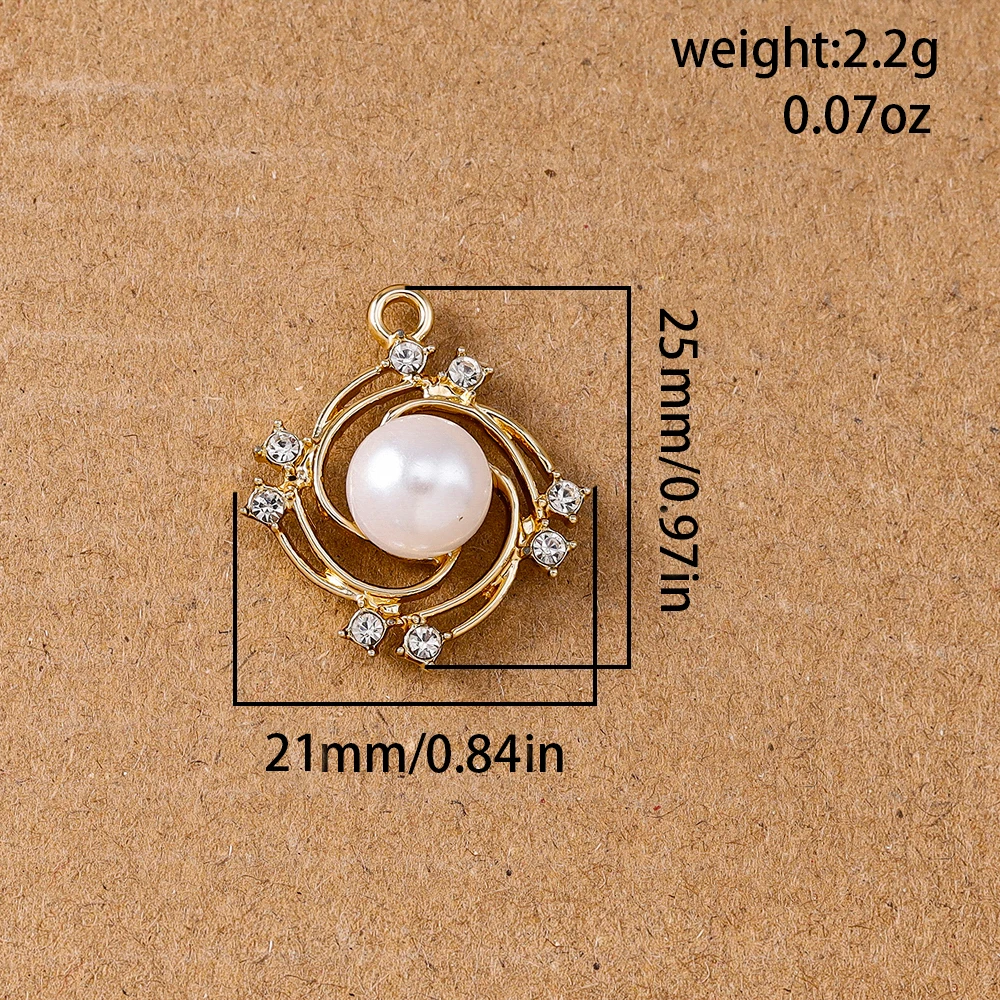 10 Stück 25*21mm Kristallperlen-Anhänger für Schmuckherstellung Ohrringe Armband Halskette DIY Handgemachtes Zubehör – Detail 6
