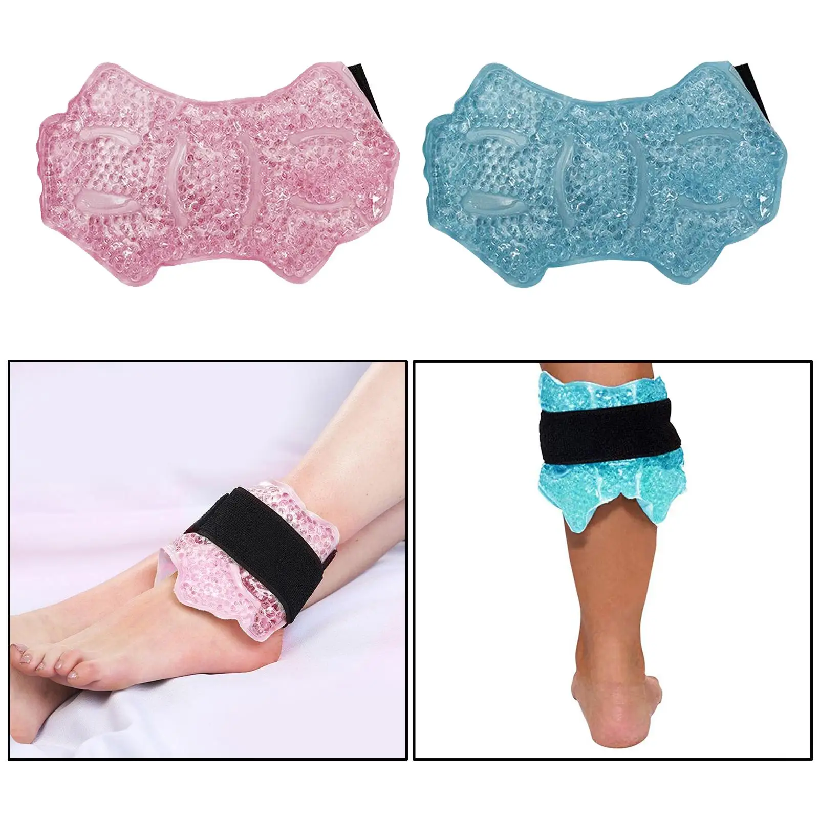 

Heat Cold Pack Sports Dancer Ankle Wrap Therapy Compress Gel-Beads Bag Foot