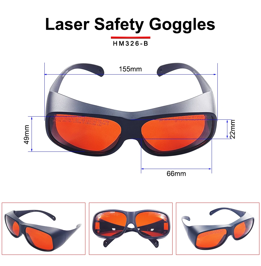 HUNST 355 & 532nm & 1064nm Laserschutzbrillen Schutzbrillen für Faser-, UV- und Grünlaser-Sicherheit – Detail 2