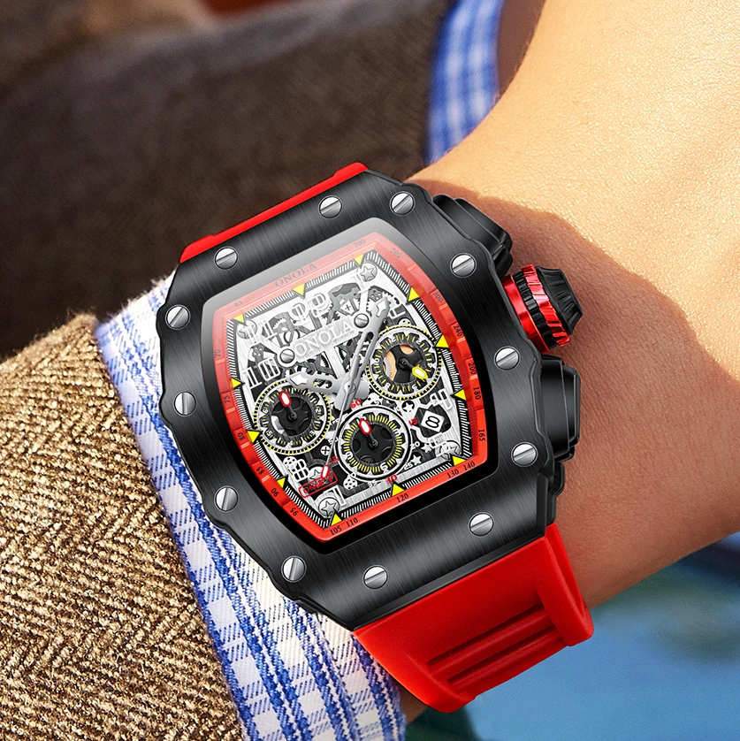 ONOLA Classic Luxury Watch For Men Fashion Leisure Business Chronograph Calendar Sports Waterproof Quartz Watches