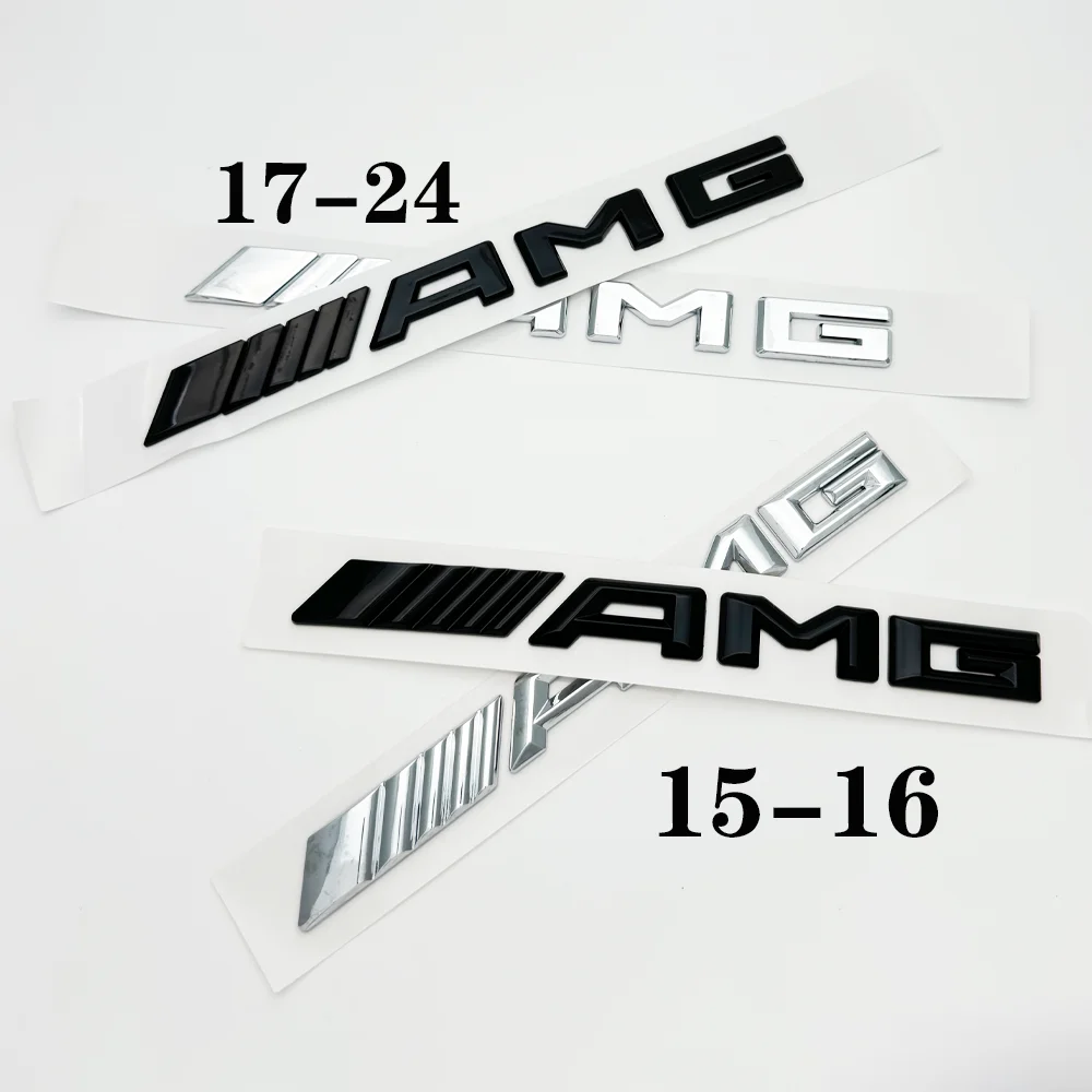 3D ABS Black Logo AMG Emblem Letters Car Trunk Badge For Mercedes Benz W204 W205 W176 W177 W212 W213 AMG Sticker Accessories