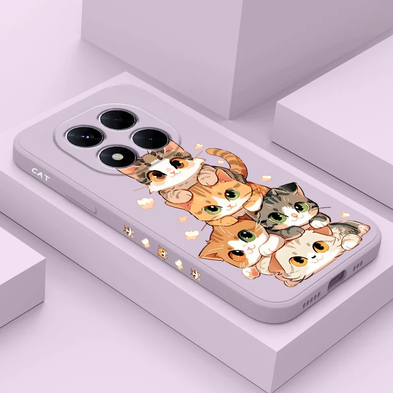 

Cute Soft Cat Phone Case For Xiaomi Poco F7 X7 X6 F6 M6 M5 M5S F5 X5 F4 X4 M4 F3 M3 X3 Pro 4G 5G GT Silicone Cover