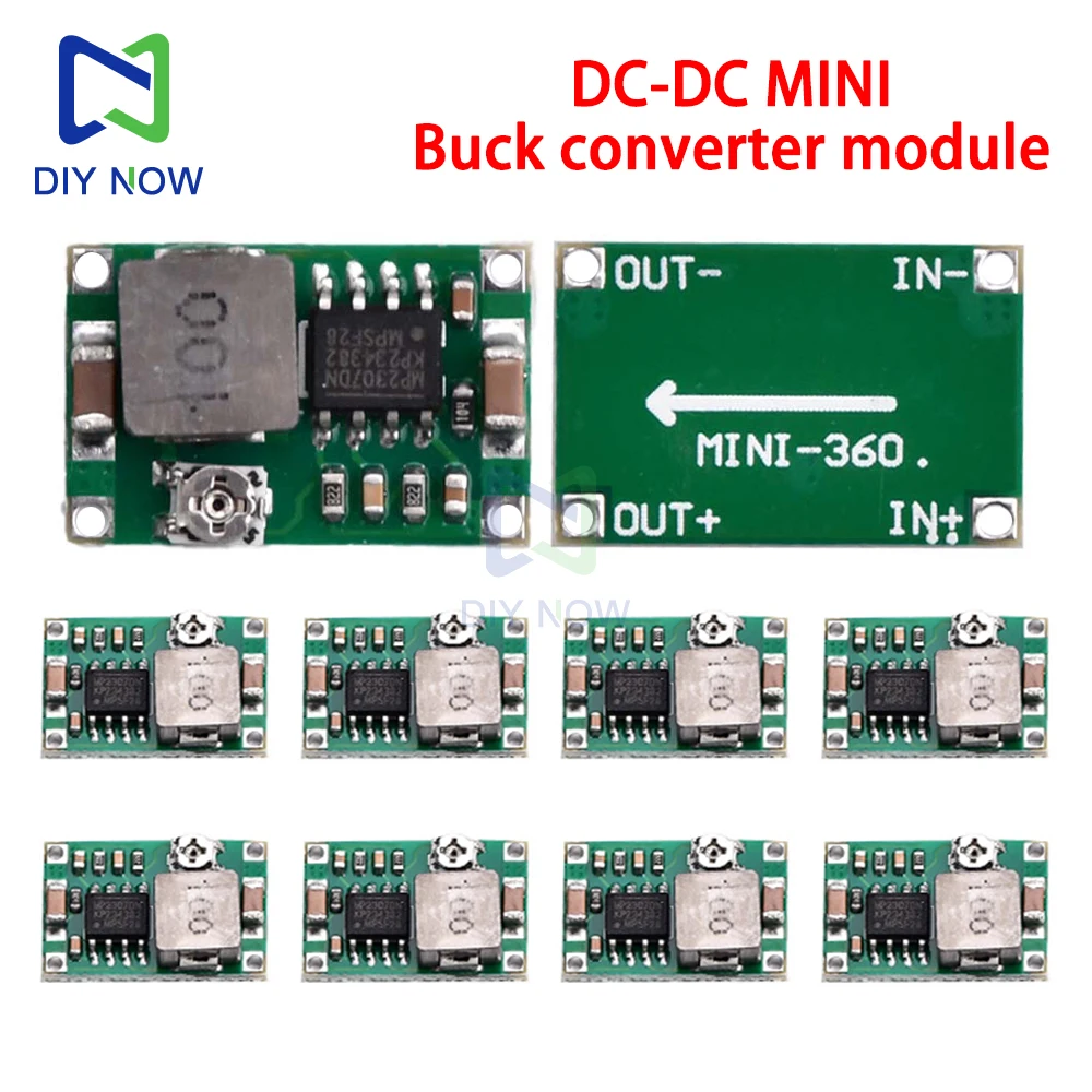 DC-DC MINI 360 step-down converter module 1.0V-17V converter reducer 4.75V-23V step-down board adjustable output 3A