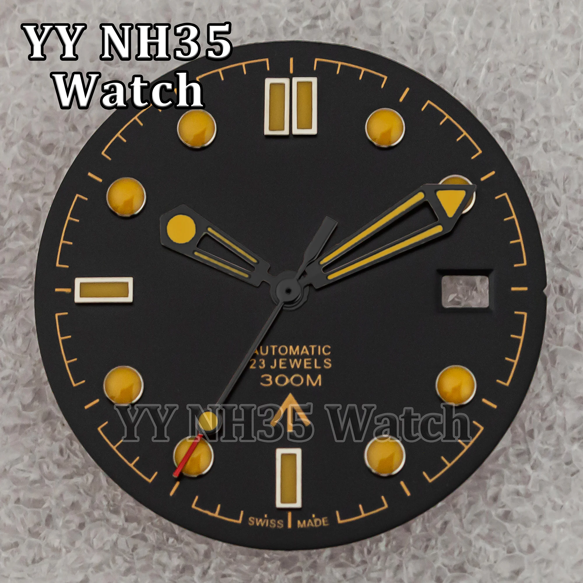 

High Quality Luminous Watch Dial Hands NH35 Dial for Seamaster 300 Watch Face fit NH35 Movement Watch Accessories 31mm Dial