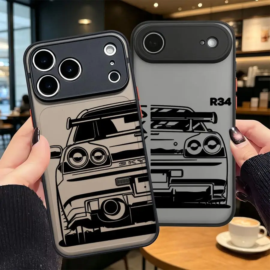 Funda Rückseitige Handyhülle für iPhone 17 Pro Max Air 12 7 8 SE 13 Mini 14 XS XR 15 17e 11 16 Plus Dream Car JDM Cool