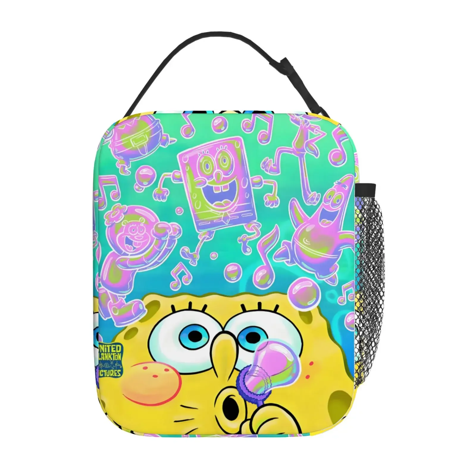 

1pc SpongeBob cute cartoon print lunch bag, suitable for leisure travel portable meal bag, picnic, commuting, party